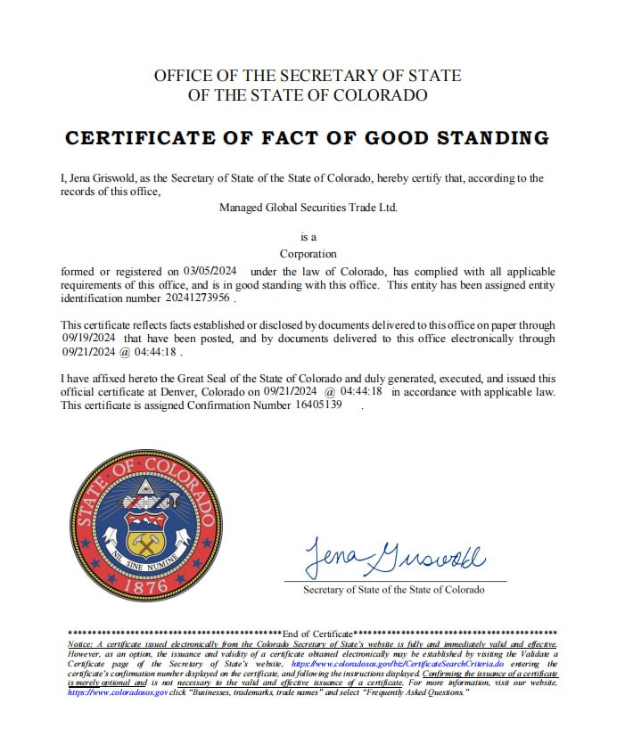 U.S. Colorado Business License